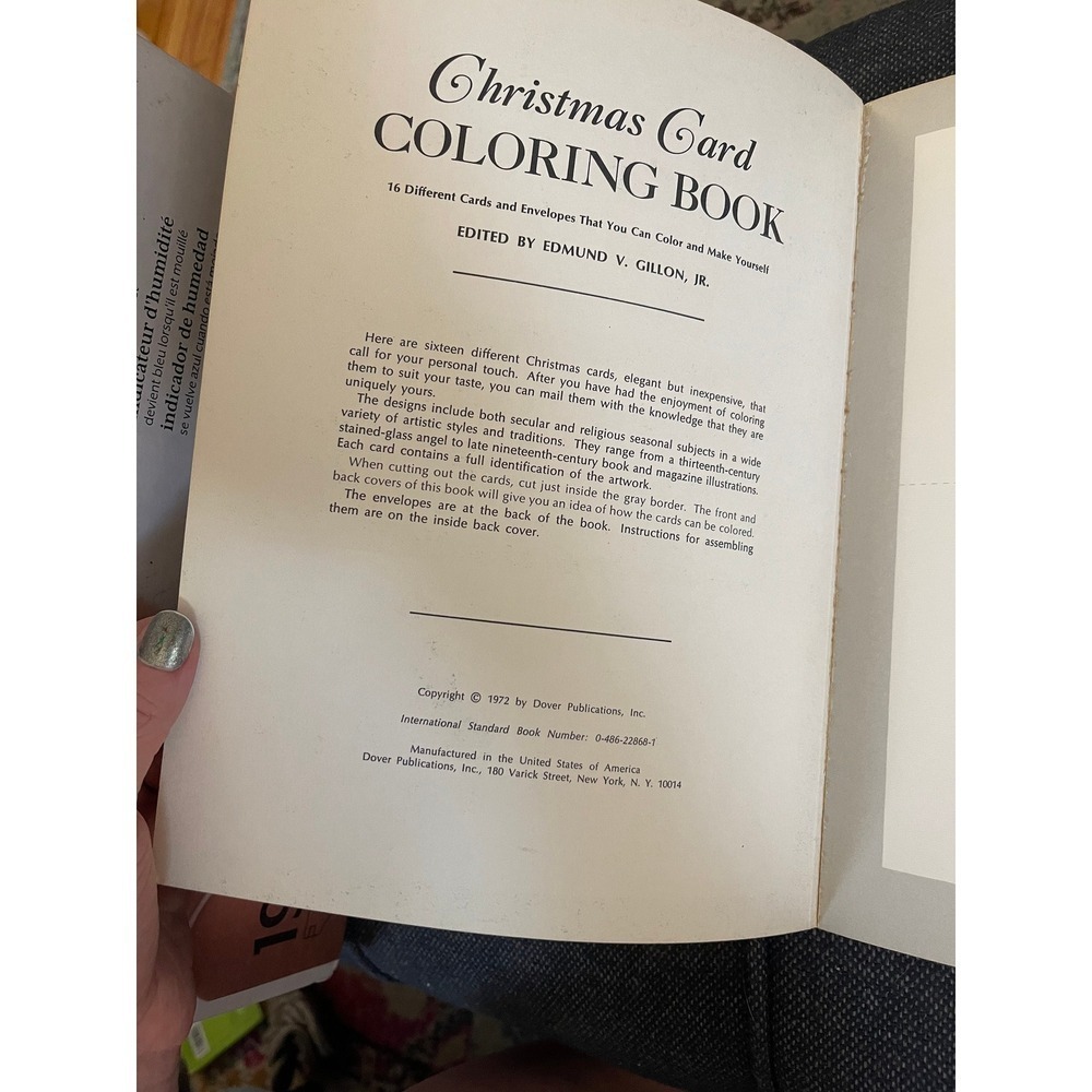1972 Christmas Card Coloring Book With Envelopes Included - Picture 3 of 8